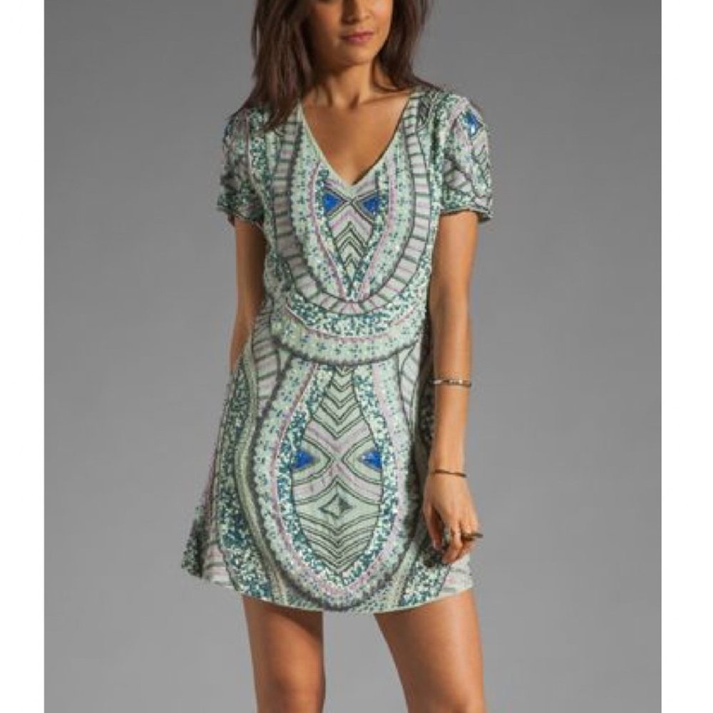 Antik Batik Hampton V Dress in Aqua